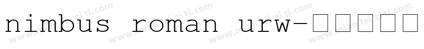 nimbus roman urw字体转换